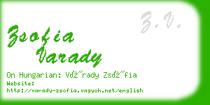 zsofia varady business card